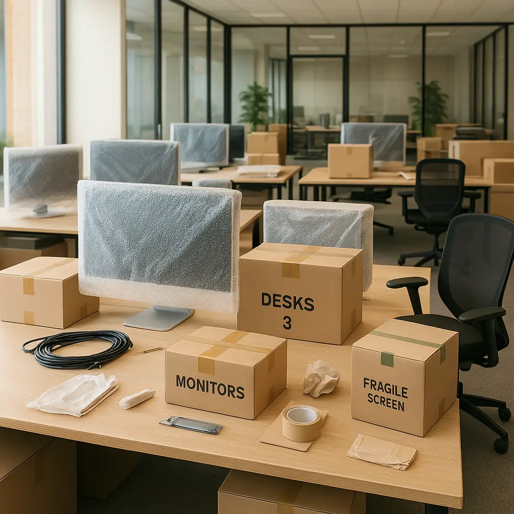 Vorbereiteter Büroumzug